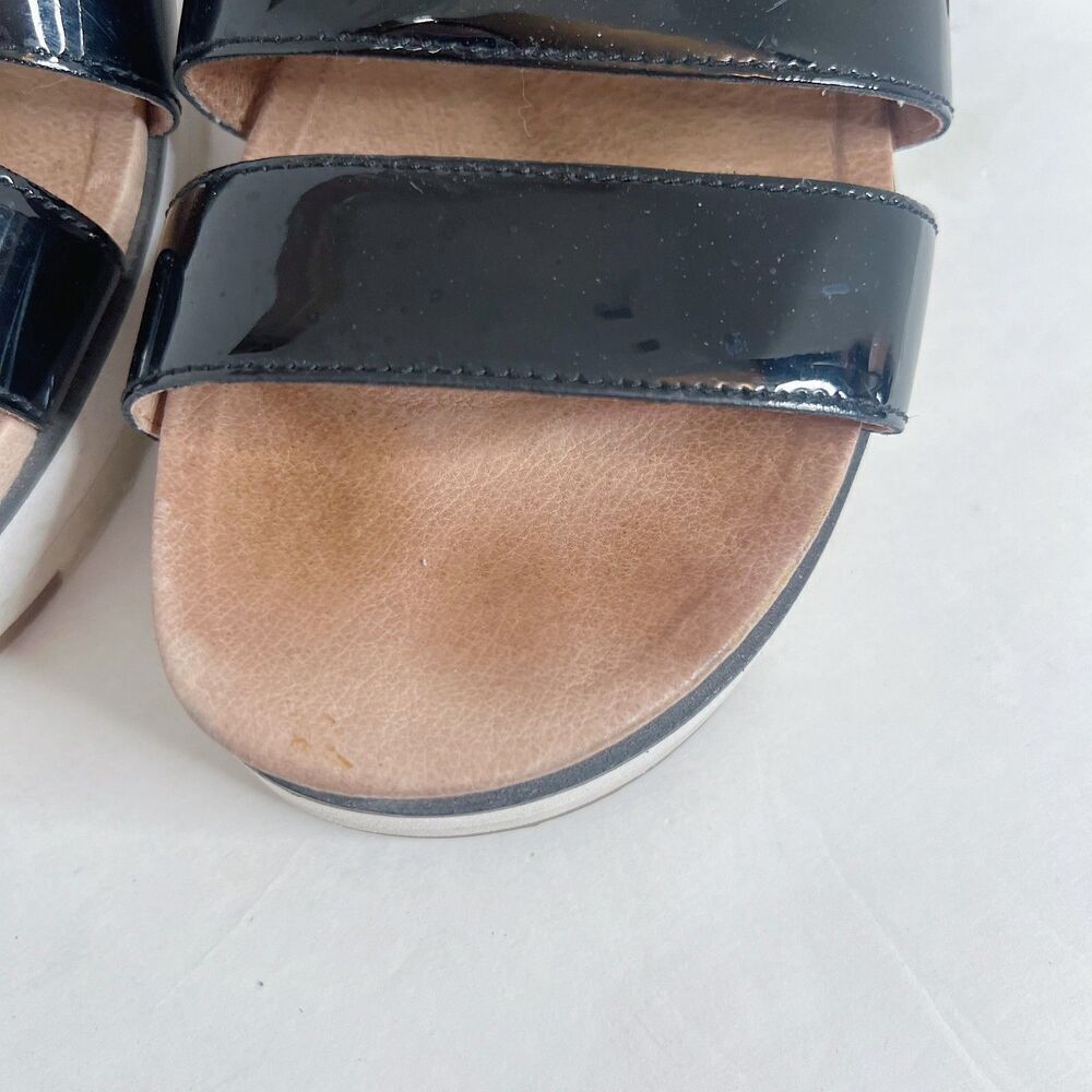 Ugg Braelynn Sandal Black Patent Leather Strappy Platform Sandal Size 9.5 - Picture 8 of 9